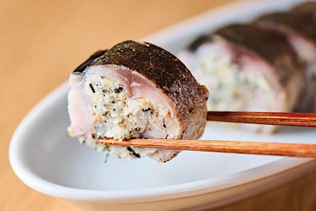 炙り〆鯖のおから棒寿司