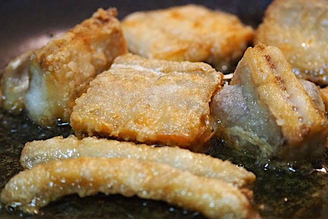 太刀魚の揚げ物