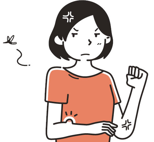 蚊に刺された！